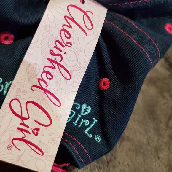 Cherished Girl "Blessed" Womens Baseball Cap Blue/Pink 100% Cotton - Picture 6 of 9